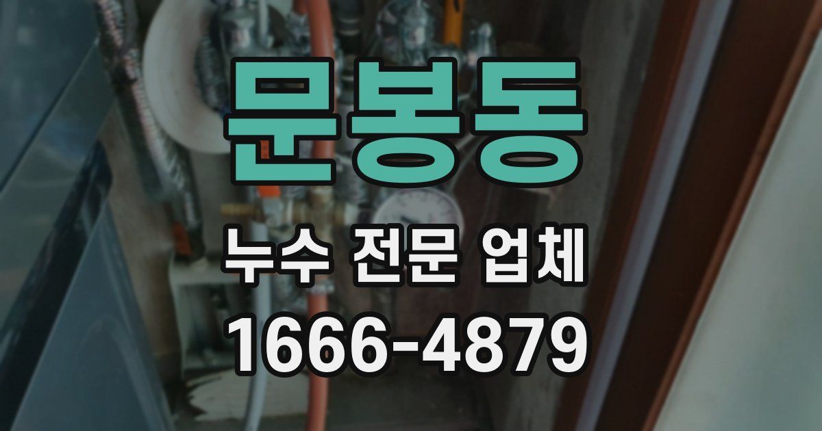 문봉동 누수 전문 업체
