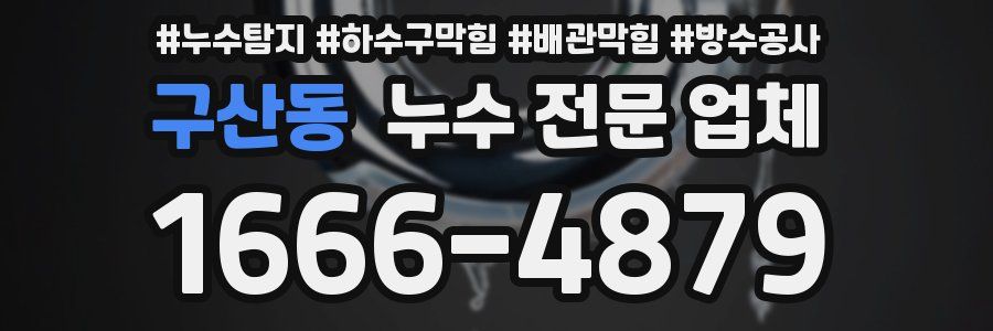 구산동 누수 전문 업체