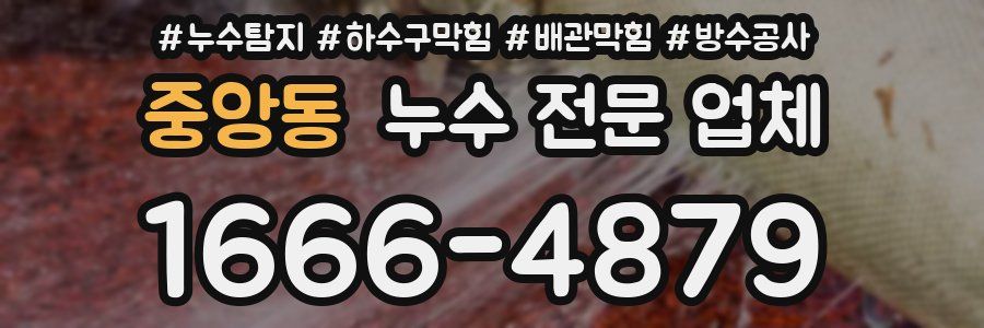 중앙동 누수 전문 업체