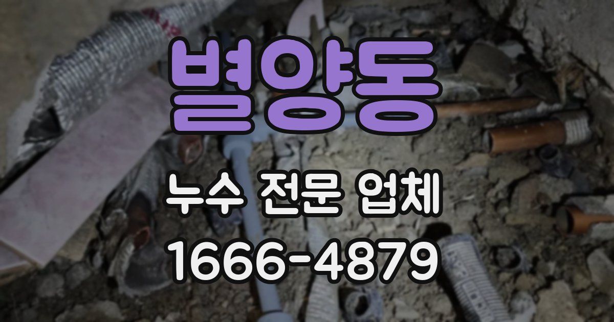별양동 누수 전문 업체