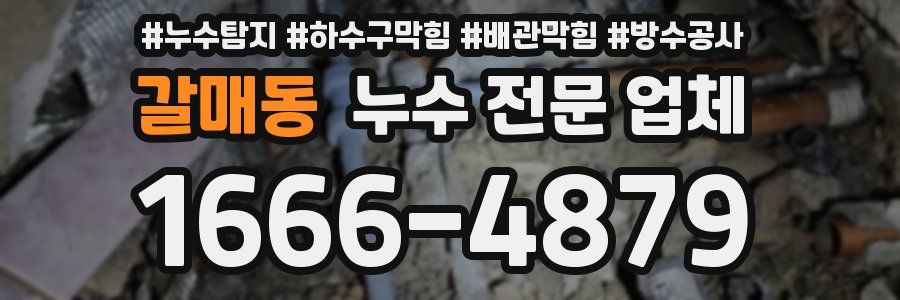 갈매동 누수 전문 업체