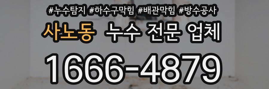 사노동 누수 전문 업체