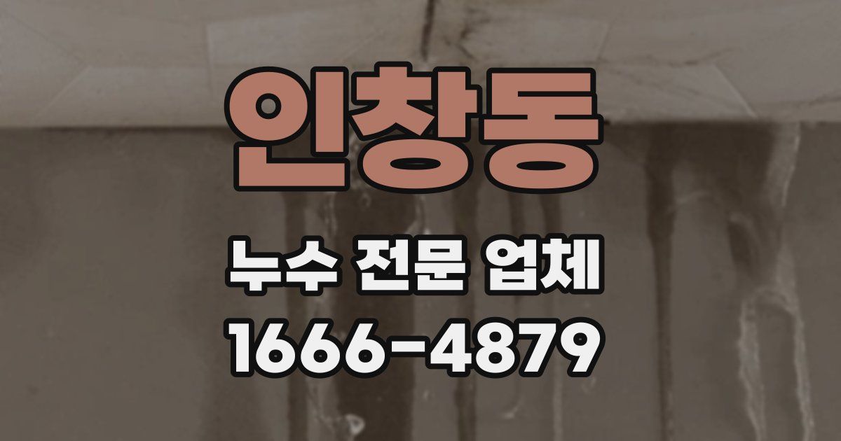 인창동 누수 전문 업체