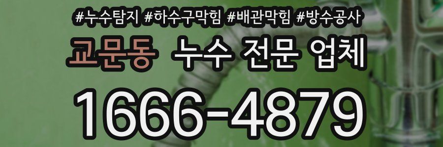 교문동 누수 전문 업체