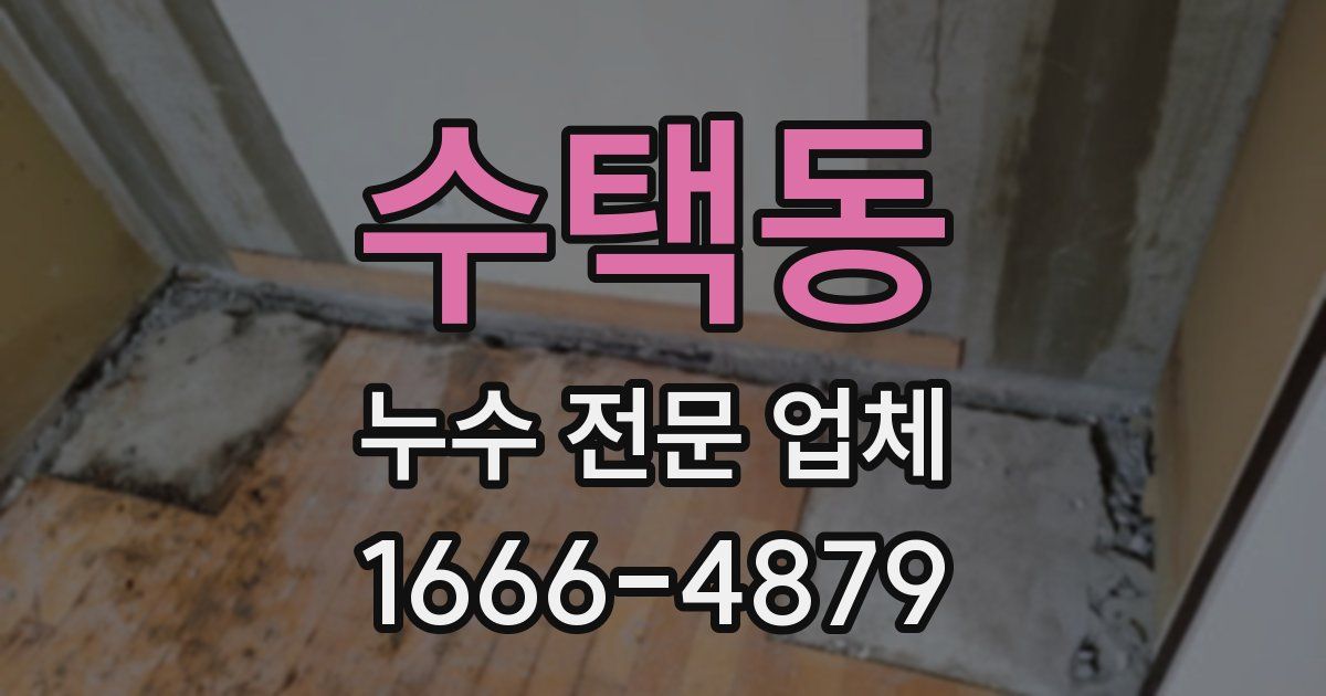 수택동 누수 전문 업체