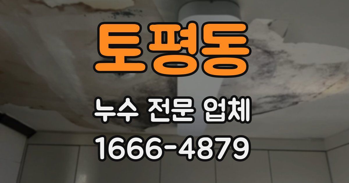 토평동 누수 전문 업체