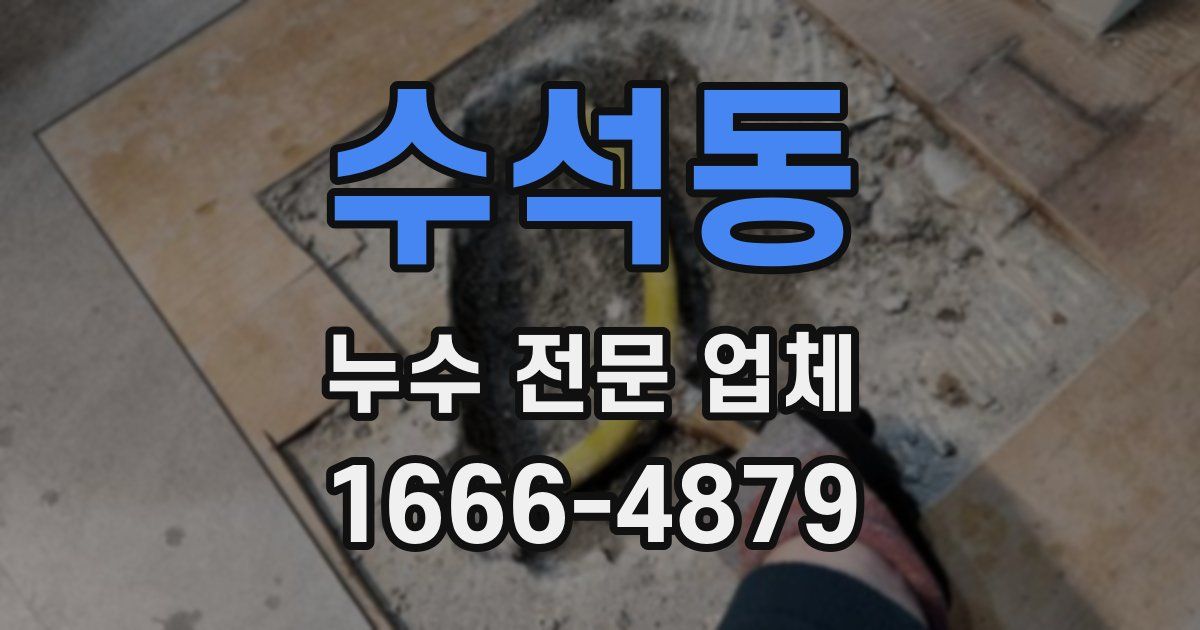 수석동 누수 전문 업체