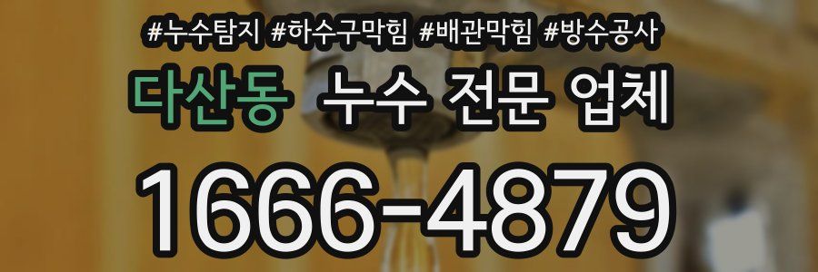 다산동 누수 전문 업체