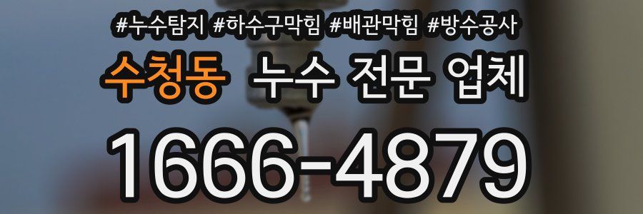 수청동 누수 전문 업체