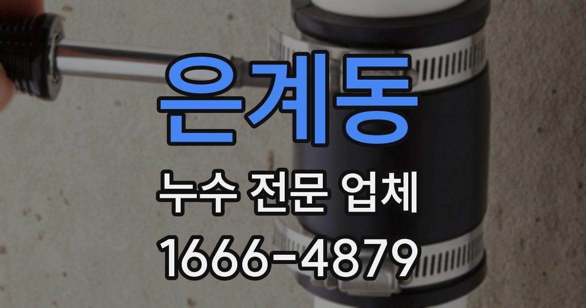은계동 누수 전문 업체