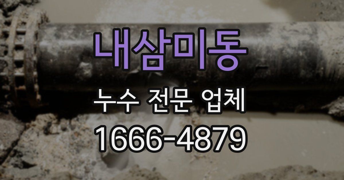 내삼미동 누수 전문 업체