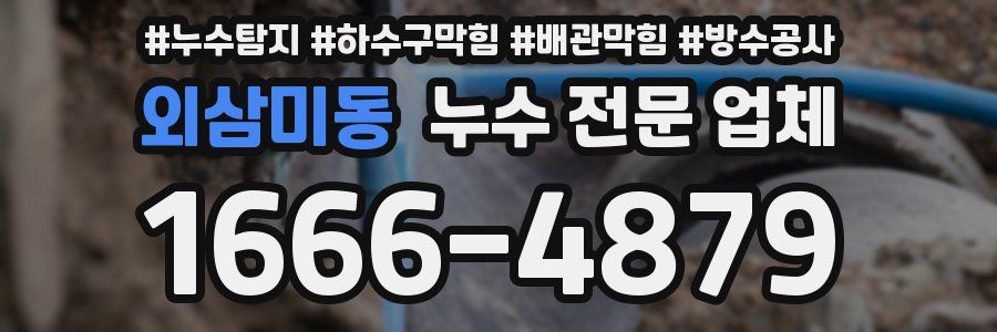외삼미동 누수 전문 업체