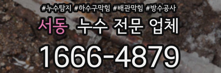 서동 누수 전문 업체