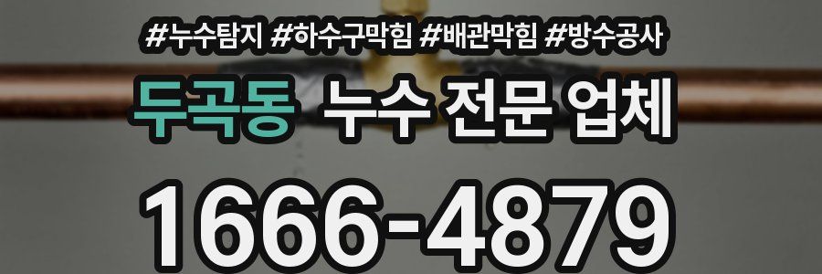 두곡동 누수 전문 업체