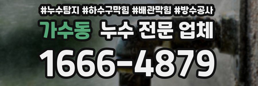 가수동 누수 전문 업체