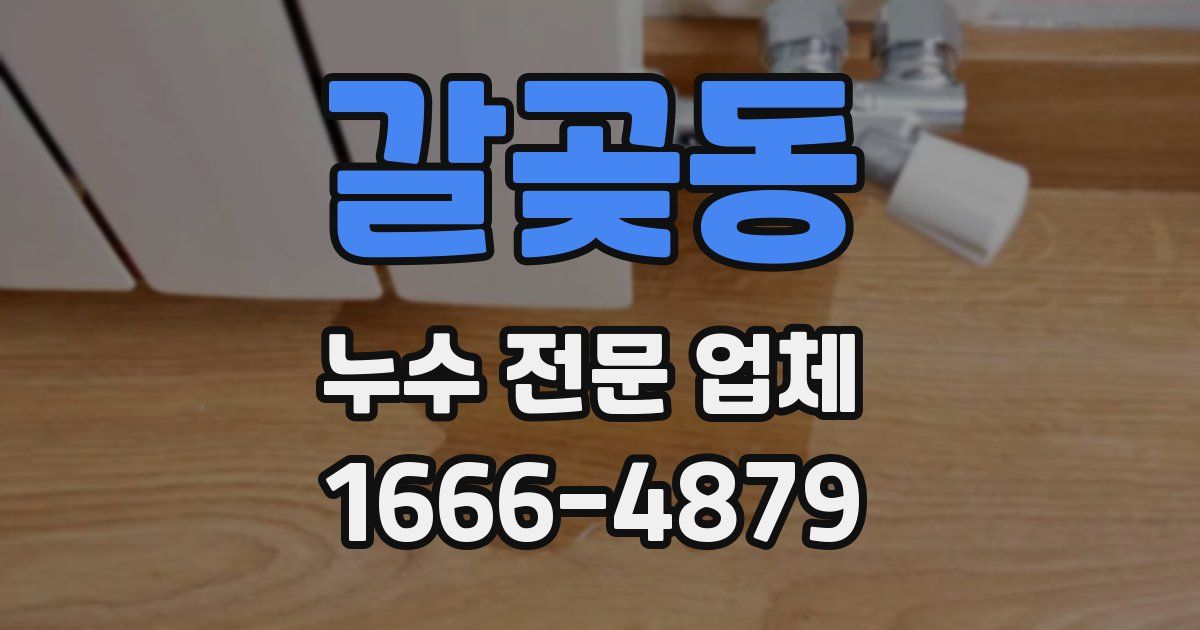 갈곶동 누수 전문 업체