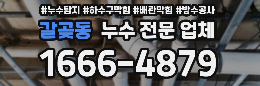 갈곶동 누수 전문 업체