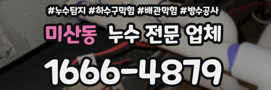 미산동 누수 전문 업체