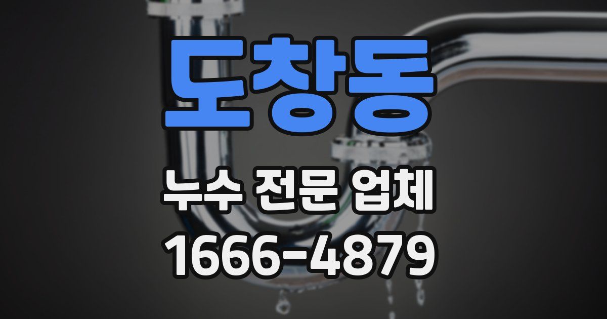 도창동 누수 전문 업체