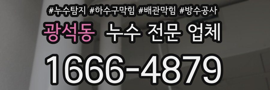광석동 누수 전문 업체
