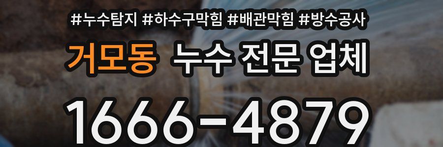 거모동 누수 전문 업체