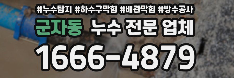 군자동 누수 전문 업체