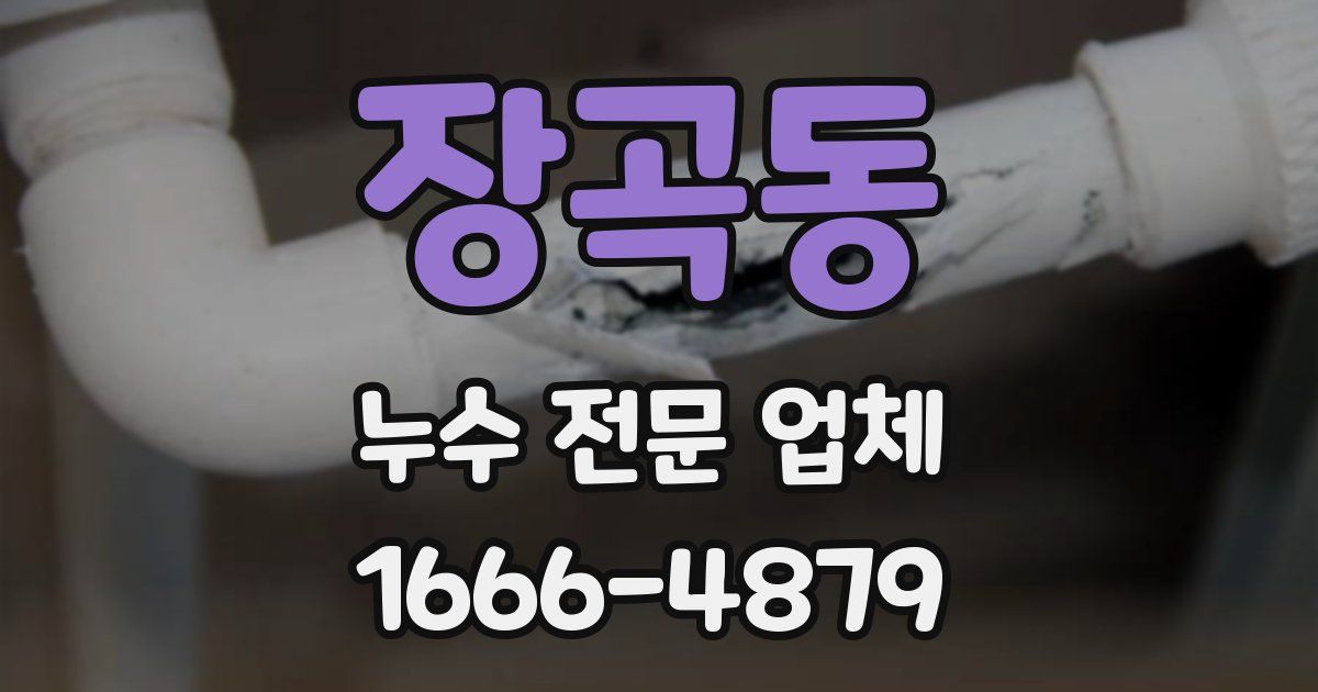 장곡동 누수 전문 업체