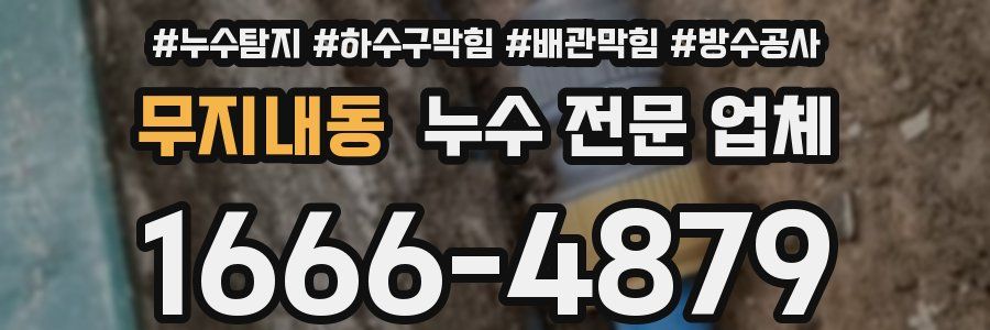 무지내동 누수 전문 업체