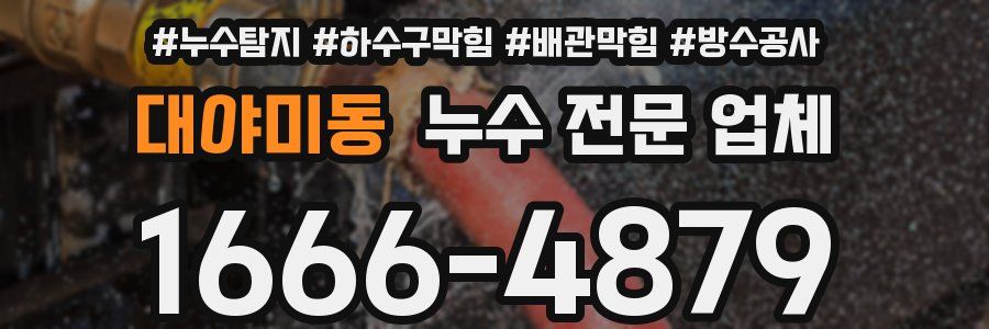 대야미동 누수 전문 업체