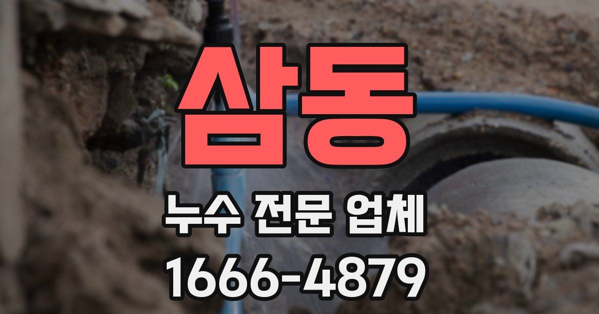 삼동 누수 전문 업체