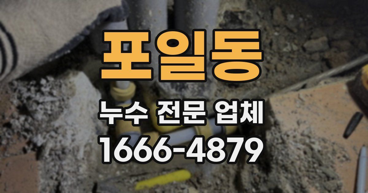 포일동 누수 전문 업체