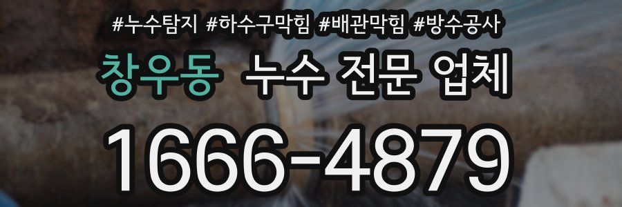 창우동 누수 전문 업체
