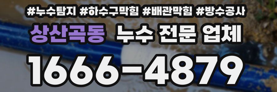 상산곡동 누수 전문 업체