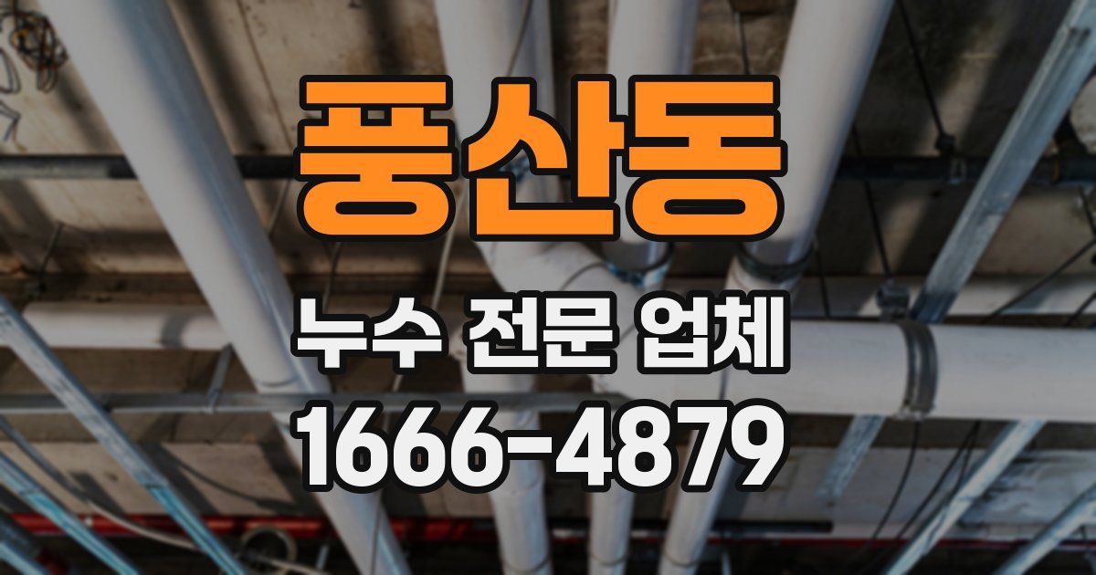 풍산동 누수 전문 업체