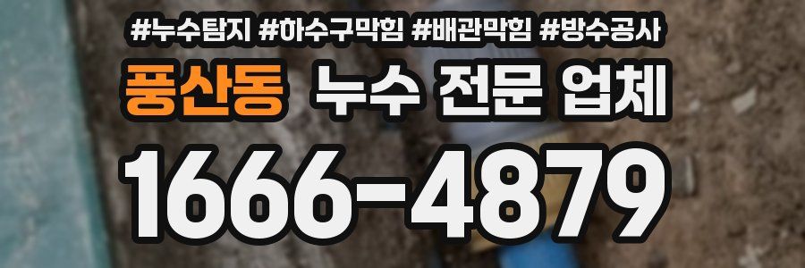 풍산동 누수 전문 업체