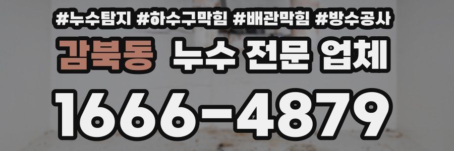 감북동 누수 전문 업체
