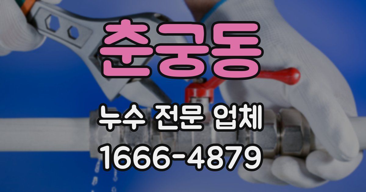 춘궁동 누수 전문 업체