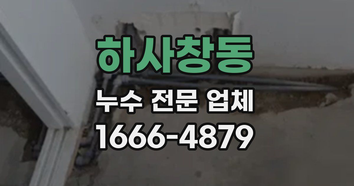 하사창동 누수 전문 업체