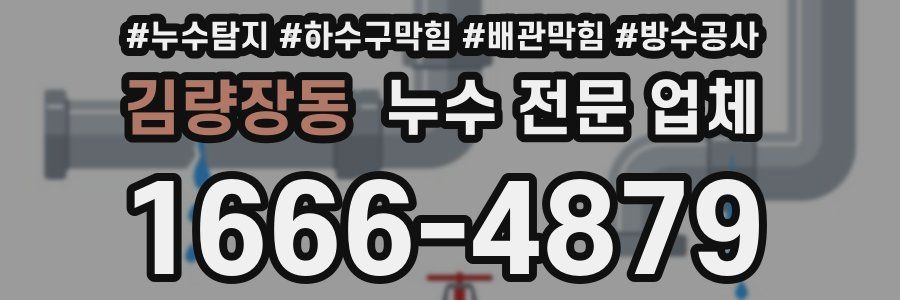 김량장동 누수 전문 업체