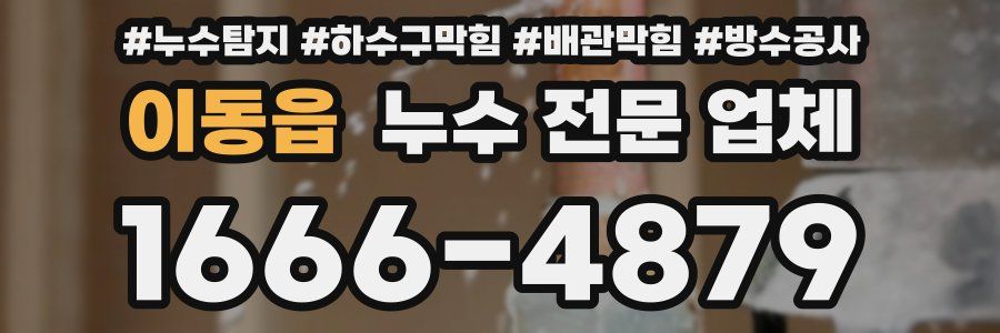 이동읍 누수 전문 업체