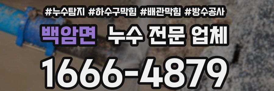 백암면 누수 전문 업체