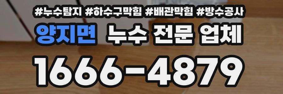 양지면 누수 전문 업체