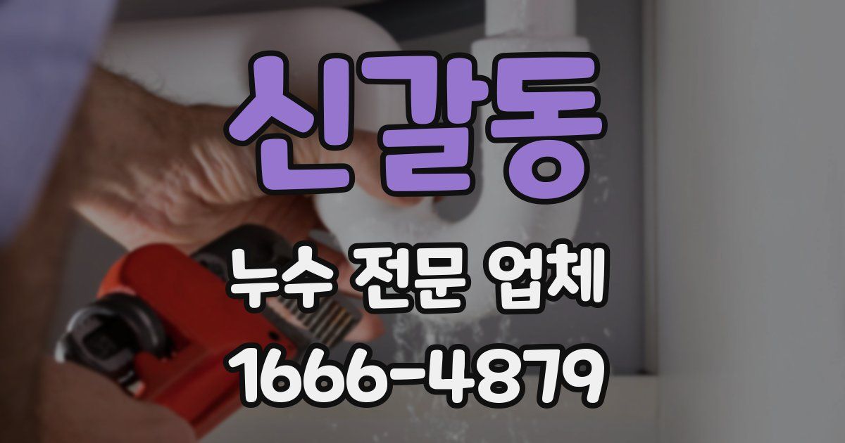 신갈동 누수 전문 업체