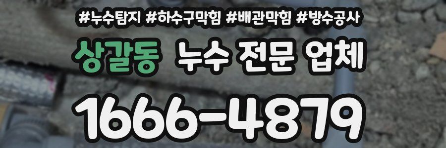 상갈동 누수 전문 업체