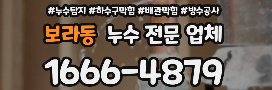 보라동 누수 전문 업체
