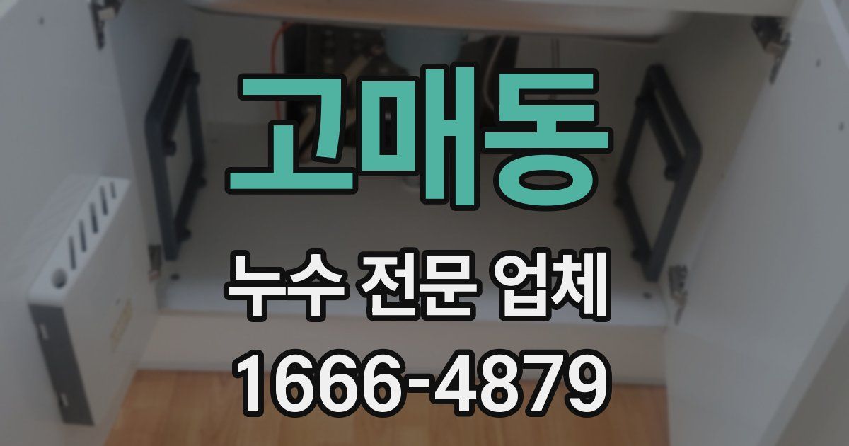고매동 누수 전문 업체