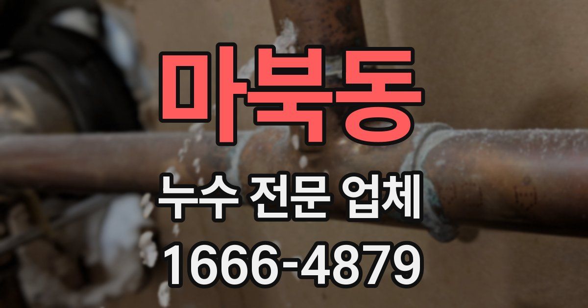 마북동 누수 전문 업체