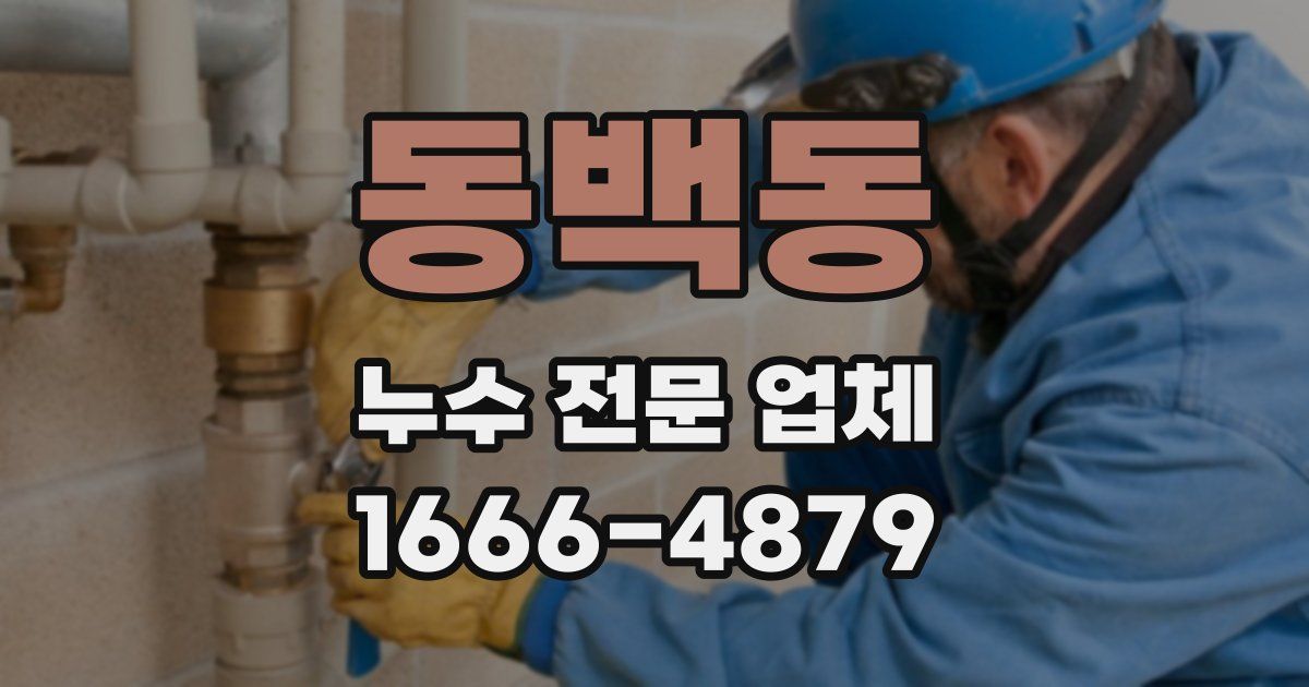 동백동 누수 전문 업체
