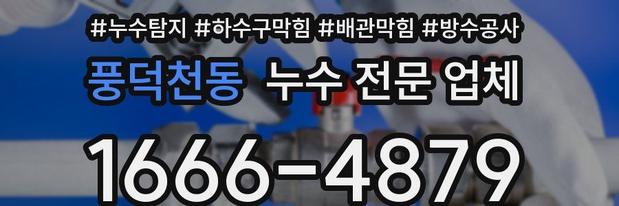 풍덕천동 누수 전문 업체