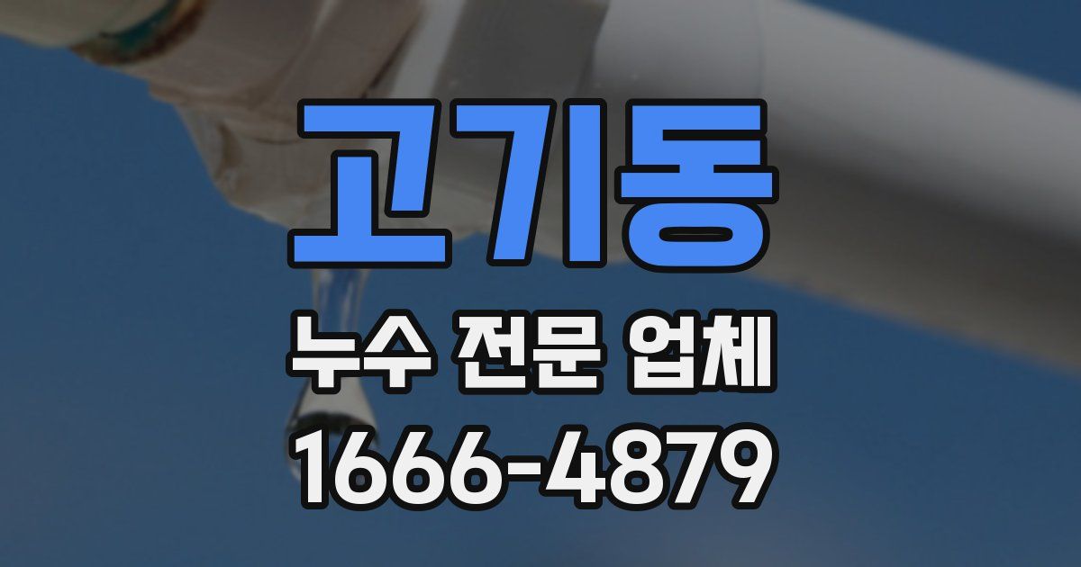 고기동 누수 전문 업체